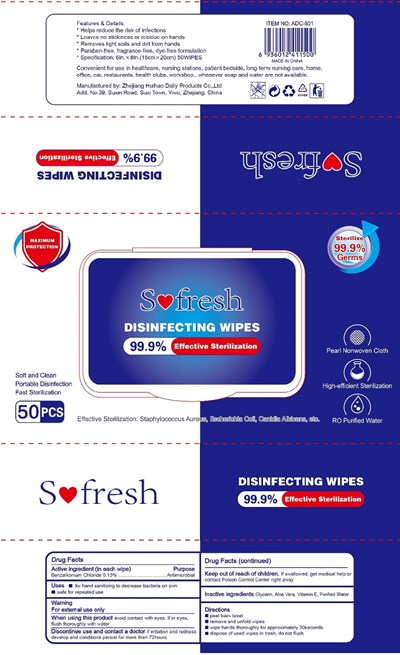 Lable Image (Sofresh Disinfecting Wipes)